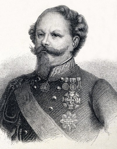 Portret van Victor Emmanuel II van Savoye, in het Italiaans Vittorio Emanuele II di Savoia door Unknown artist
