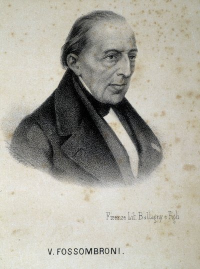 Portret van Victorio Fossombroni (1754 - 1844), Italiaanse ingenieur, econoom en intellectueel door Unknown artist
