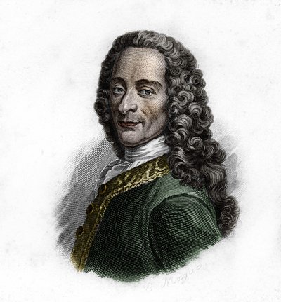 Portret van Voltaire (1694 - 1778), Franse schrijver en filosoof door Unknown artist
