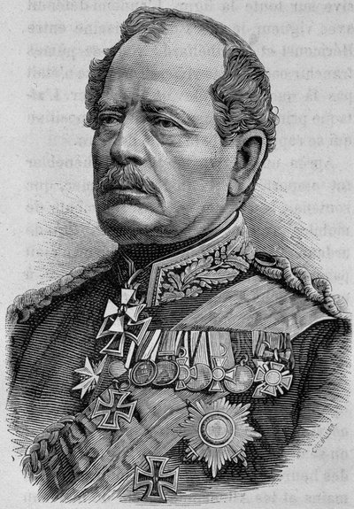 Portret van Werder. 19e-eeuwse gravure door Unknown artist