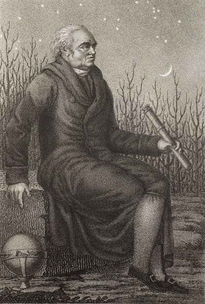 Portret van William Herschel (1738-1822) Duits-gebore Britse astronoom door Unknown artist