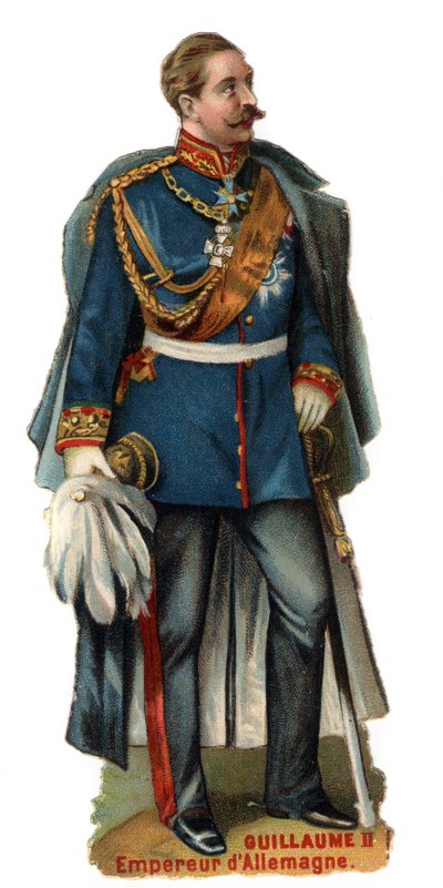 Portret van Wilhelm II, keizer van Duitsland (1859-1941). Late chromolithografie van de 19e eeuw. Privécollectie door Unknown artist
