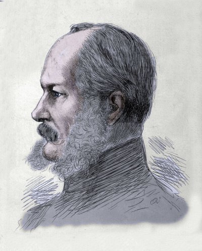 Portret van Willem I (1797-1888), koning van Pruisen en keizer van Duitsland. Gravure uit het einde van de 19e eeuw. door Unknown artist
