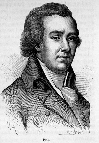 Portret van William Pitt de Jongere (1759-1806), voormalig Brits minister door Unknown artist