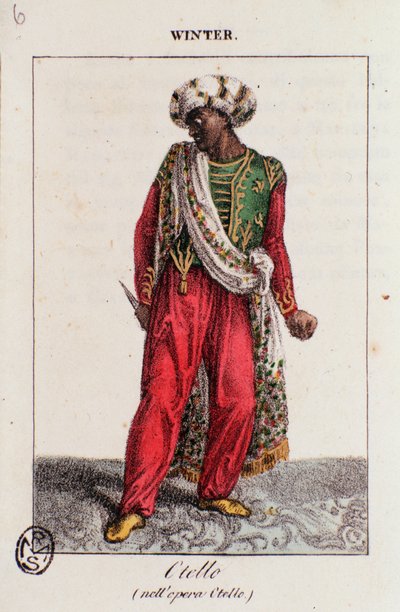 Portret van Winter, in Othello, opera door Gioacchino Rossini door Unknown artist