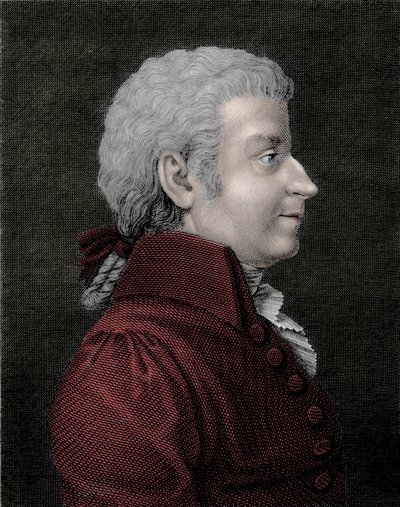Portret van Wolfgang Amadeus Mozart jong (1756 - 1791) componist door Unknown artist