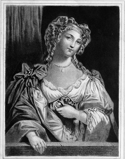 Portret van de Hertogin van Fontanges (1661 - 1681), favoriet van Lodewijk XIV door Unknown artist