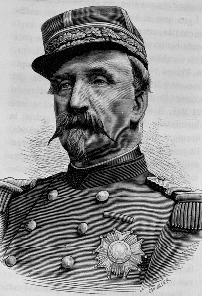 Portret van de hertog van Aumale (Charles de Lorraine) (1822 - 1897). Gravure van het einde van de 19e eeuw in 