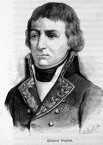 Portret van de Franse Generaal Leonard Mathurin Duphot. (1769-1797). door Unknown artist