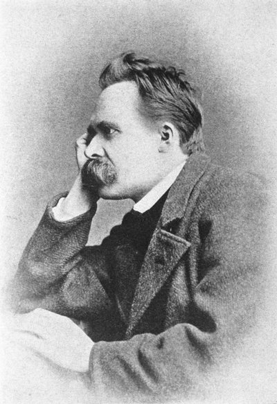 Portret van de Duitse filosoof Friedrich Nietzsche (1844 - 1900) door Unknown artist