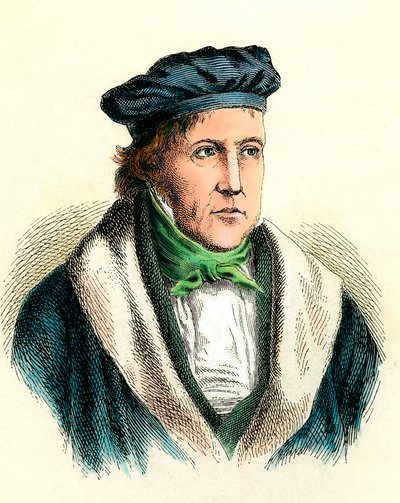 Portret van de Duitse filosoof Georg Wilhelm Friedrich Hegel (1770-1831) door Unknown artist