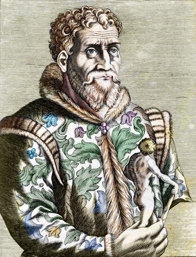 Portret van de Italiaanse schilder Michelangelo Buonarroti bekend als Michelangelo (Michelangelo of Michel Ange) door Unknown artist