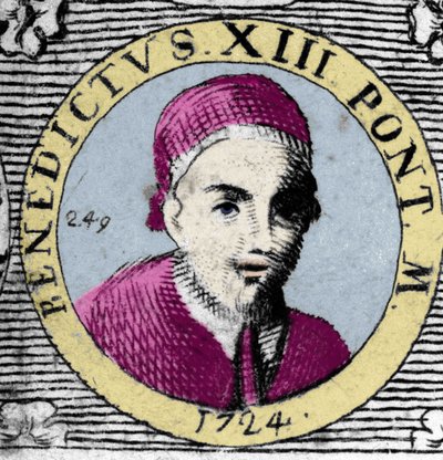 Portret van paus Benedictus XIII (1649-1730). door Unknown artist