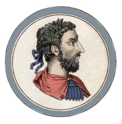 Portret van de Romeinse keizer Marcus Aurelius (Caesar Marcus Aurelius Antoninus Augustus) (121-180) door Unknown artist