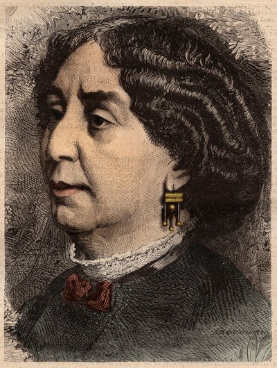 Portret van de schrijver George Sand (1804-1876) Aurore Dupin, Barones Dudevant door Unknown artist