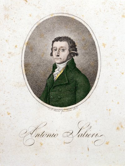 Portret van de componist Antonio Salieri (1750 - 1825) door Unknown artist