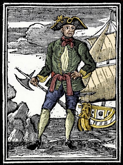 Portret van de piraat Edward England (? -1720). door Unknown artist