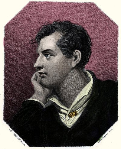 Portret van de dichter George Gordon Byron (1788-1824) door Unknown artist