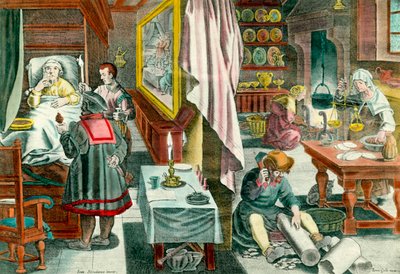Voorbereiding en toediening van op guano gebaseerde medicijnen tegen venerische syfilis door Unknown artist