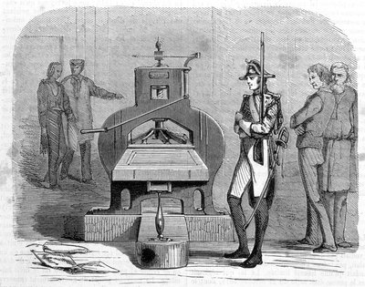 Drukpers in 1818. door Unknown artist