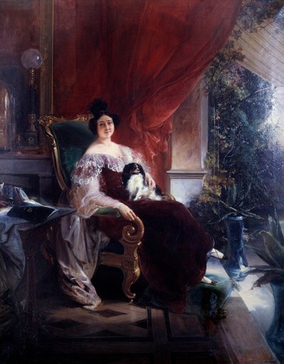 Privacy, de dame met de hond door Unknown artist