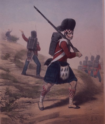 Soldaat, 93rd Highlanders door Unknown artist