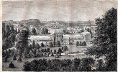 Openbare tuin van Bordeaux - Jardin public - Bordeaux - gravure rond 1867 door Unknown artist