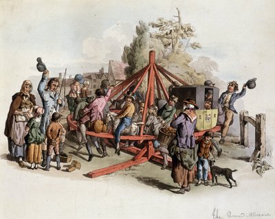 Openbaar rijden in Groot-Brittannië - lithografie, begin 19e eeuw door Unknown artist