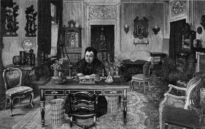 Koningin Victoria van Engeland in Villa Palmieri in Florence in 1893 door Unknown artist