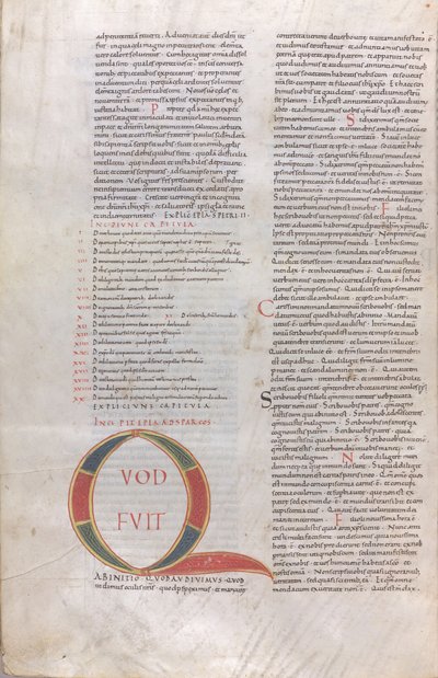 Quod fuit ab initio, Verlichte initiaal door Unknown artist