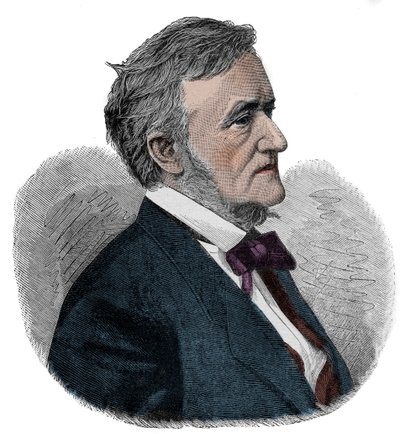 RICHARD WAGNER (1813-1883) Engelse componist - gravure door Unknown artist