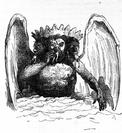 Weergave van Lucifer in Dante