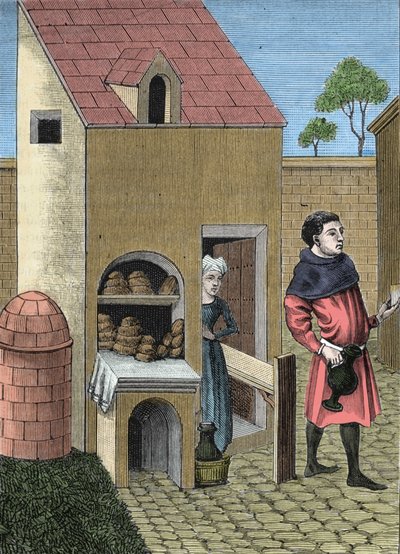 Voorstelling van een bakker in de 15e eeuw door Unknown artist