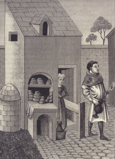 Voorstelling van een bakker in de 15e eeuw door Unknown artist