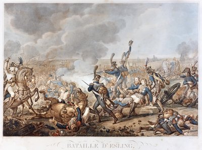 Weergave van de Slag bij Esling op 22 mei door Unknown artist