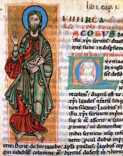 Afbeelding van de apostel Sint Jacobus de Meerdere (miniatuur uit 