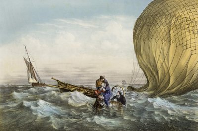 Redding van de Habs-bal, georganiseerd door de heer en mevrouw Durouf. Schipbreuk op de kust van Engeland op 1 september door Unknown artist