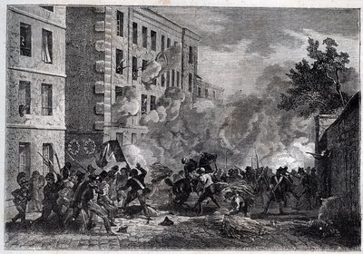 Revolutie 1830 - Dood van polytechnicus Louis Vaneau door Unknown artist
