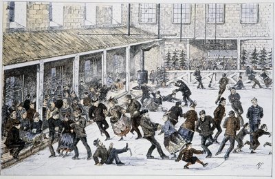 Schaatsbaan in Halifax, Nova Scotia - in "Sketches of canadian sports and pastimes" door Lieut. Henry Buckton Laurence door Unknown artist