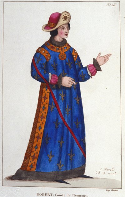 Robert van Frankrijk, Graaf van Clermont (1256-1318). Capetische Prins. door Unknown artist