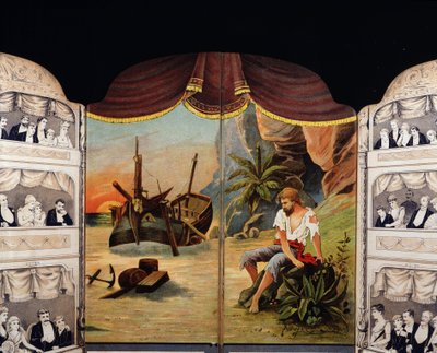 Robinson Crusoé - omslag van het boek van Daniel Defoe (1660 - 1731) door Unknown artist