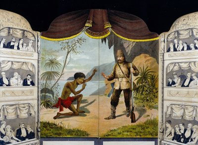 Robinson Crusoe ontmoet Vrijdag door Unknown artist