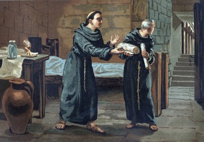 Roger Bacon, franciscaner monnik, theoloog, filosoof en Engels geleerde (1214-1294) stuurde het boek 