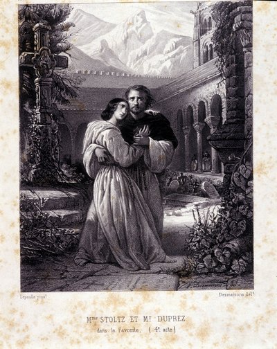 Rosina Stoltz en Gilbert Duprez in Act IV van 