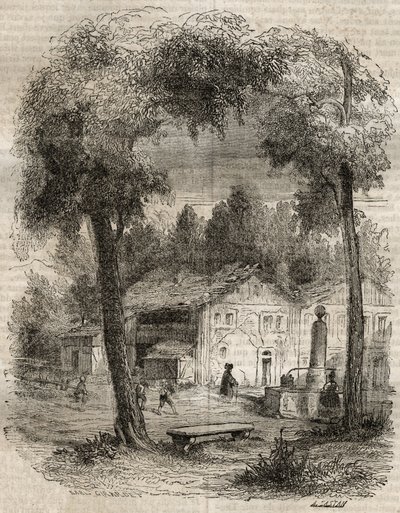 Rousseau in Motiers (Kanton Neuchatel) - Illustratie voor de 