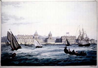 Koninklijk Hospitaal in Greenwich aan de Theems, Engeland door Unknown artist