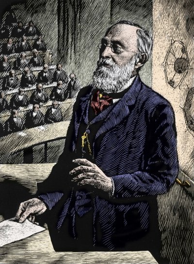 Rudolf Virchow (Virchov) (1821-1902), Duitse arts en politicus. door Unknown artist