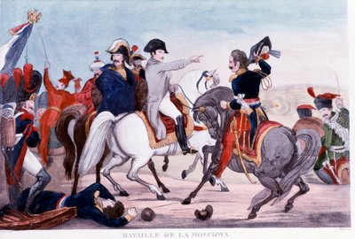 Russische campagne: Napoleon I bij de Slag van de Moskova door Unknown artist
