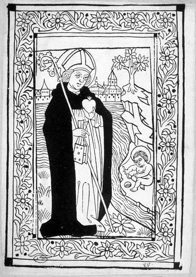 Sint-Augustinus - gravure door Unknown artist