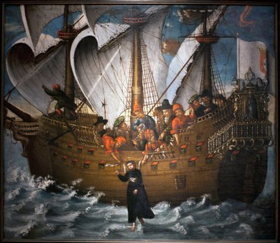 Sint Franciscus Xaverius (1506-1552), wonder verricht in Japan rond 1549 door Unknown artist